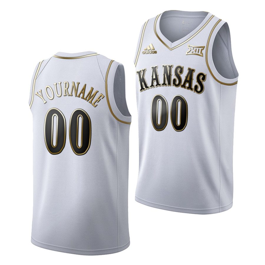 custom white golden edition men's jersey