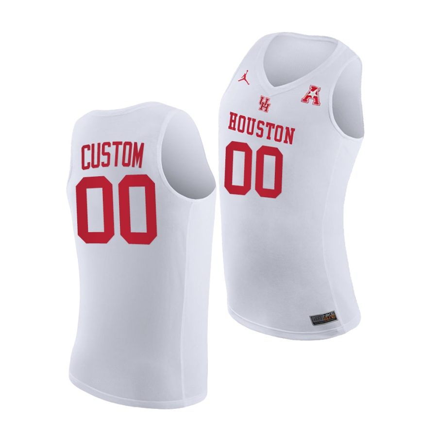 custom white home houston cougars jersey