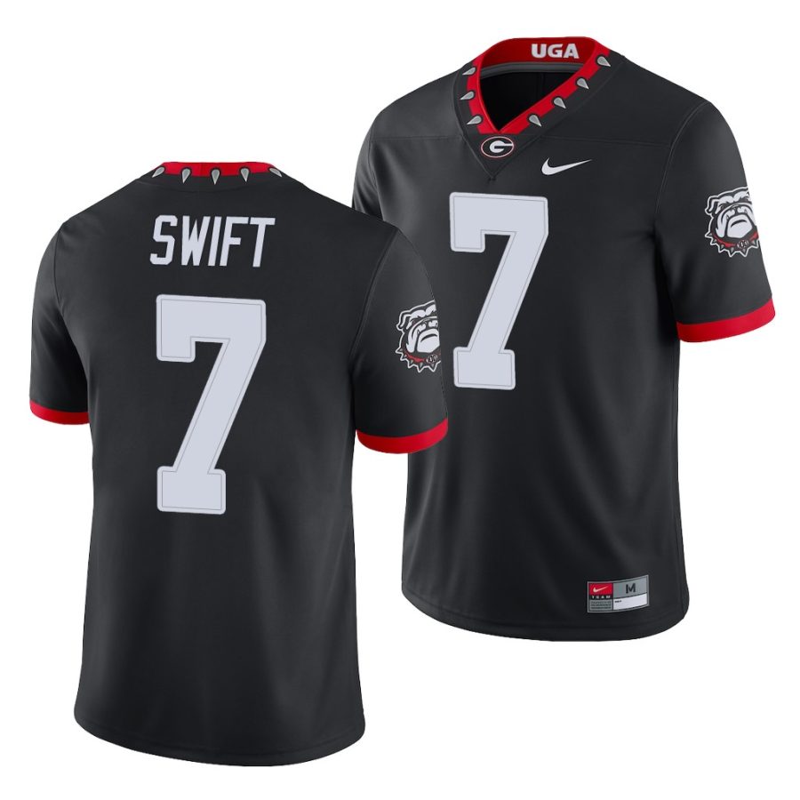 d'andre swift black college football men's jersey