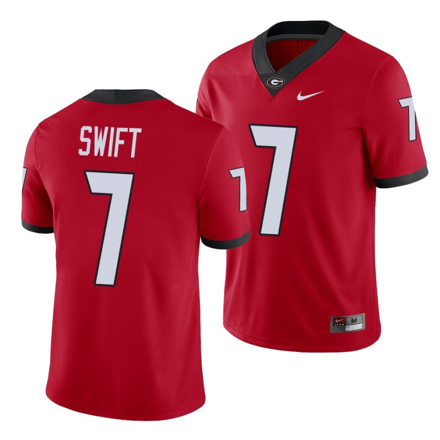 d'andre swift red college football men's jersey