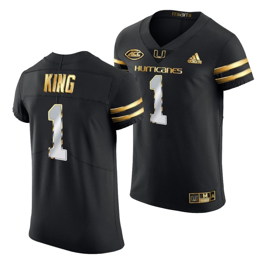 d'eriq king black golden edition miami hurricanes jersey