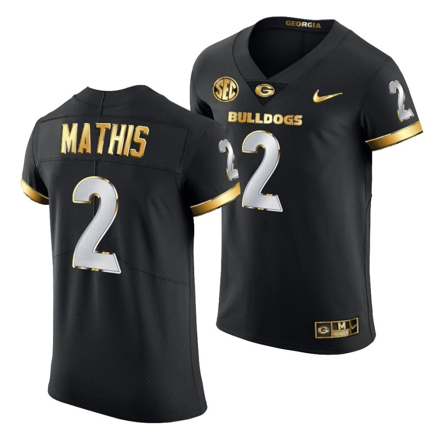 d'wan mathis black golden edition georgia bulldogs jersey