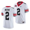 d'wan mathis white college football men's jersey