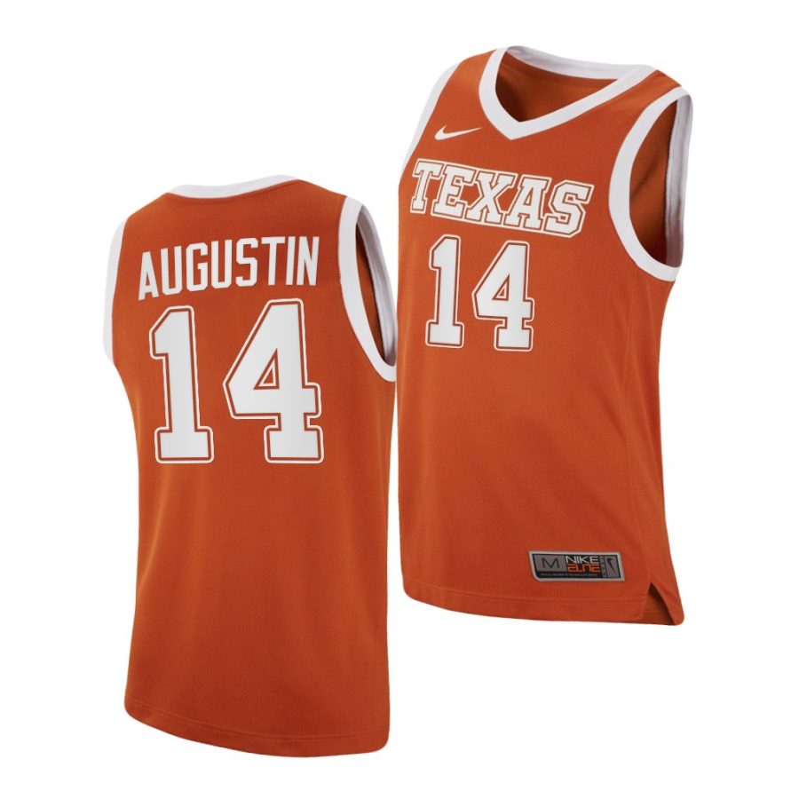 d.j. augustin orange replica texas longhorns jersey