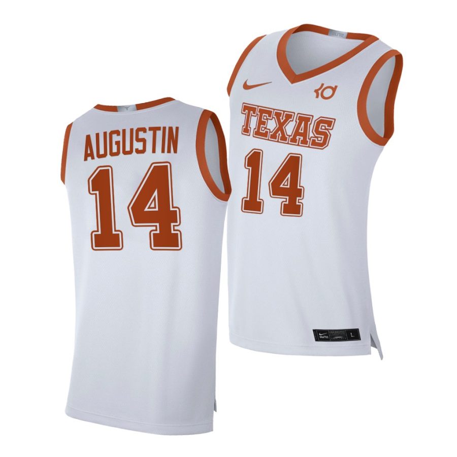 d.j. augustin white alumni player texas longhorns jersey