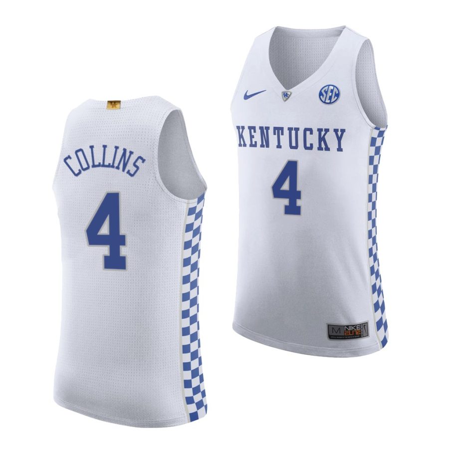 daimion collins white college basketball 2021 22authentic jersey