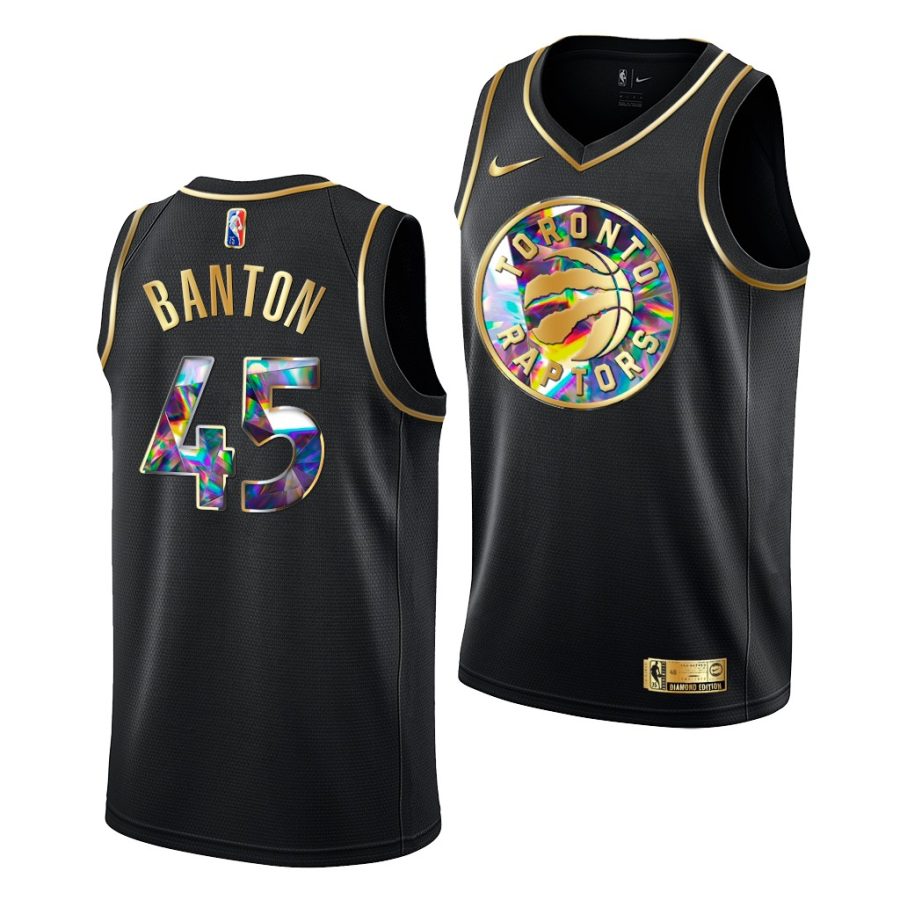 dalano banton raptors diamond logo black golden edition 2021 22 jersey