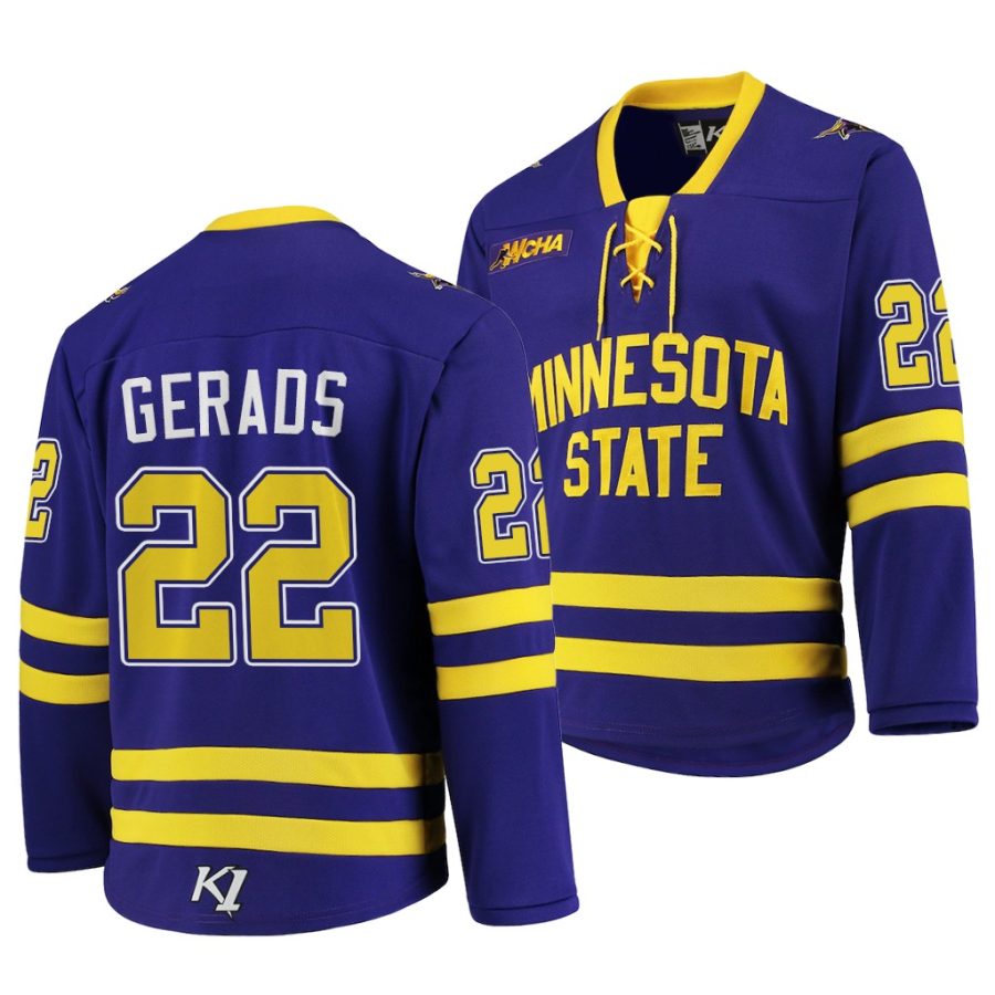 dallas gerads ncaa college hockey purple replica jersey