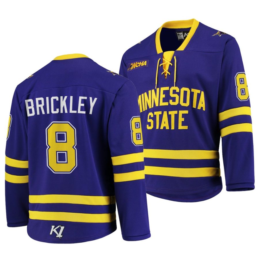 daniel brickley nhl college hockey purple replica jersey