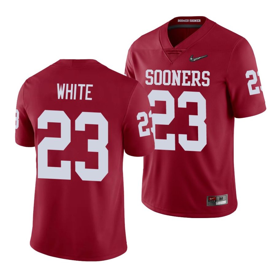 dashaun white crimson college football men's jersey