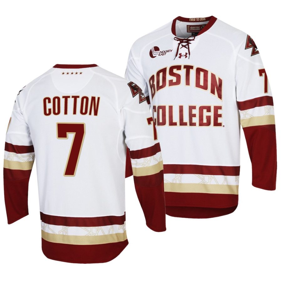 david cotton ncaa college hockey white replica jersey