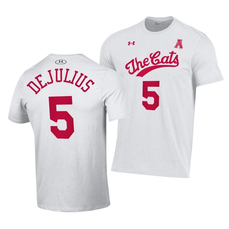 david dejulius the cats throwback basketball white shirt