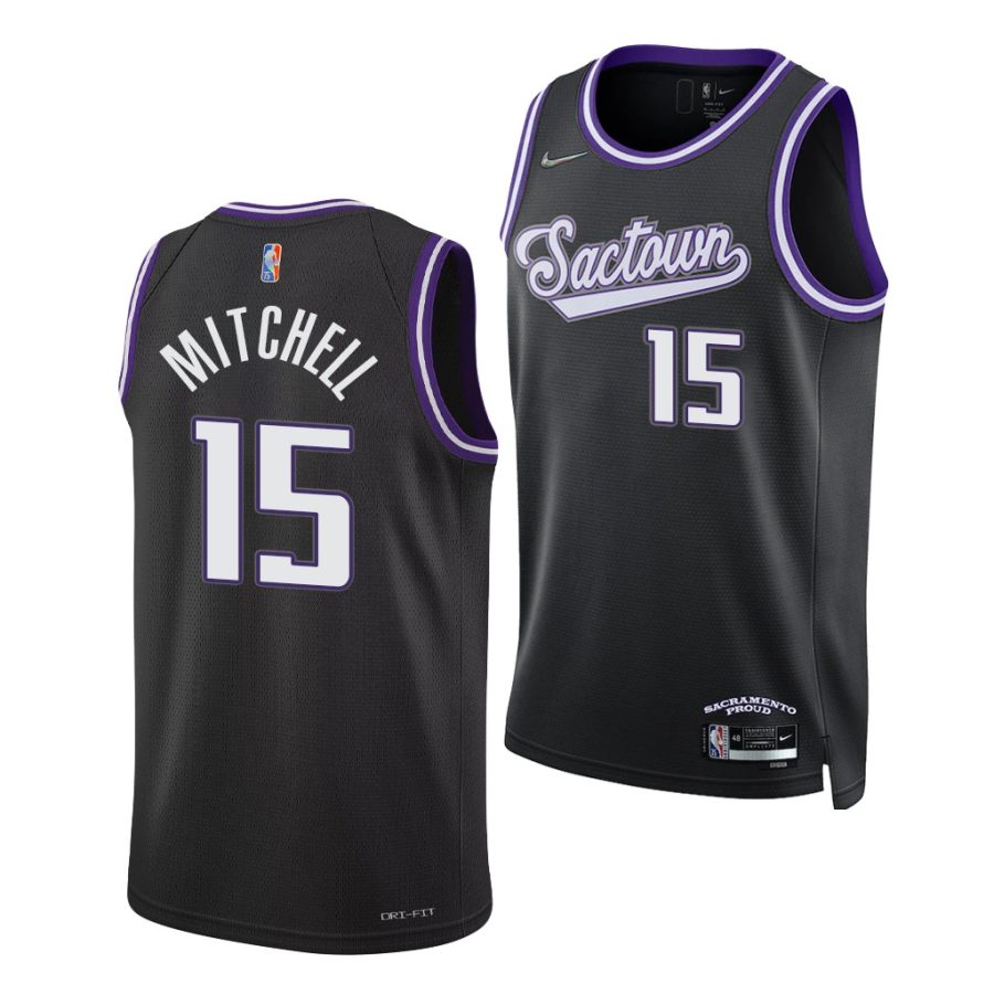 davion mitchell kings baylor 2021 draft black nba 75th city edition men jersey