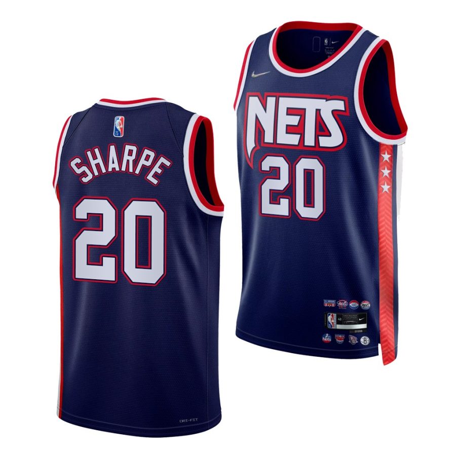 dayron sharpe nets 75th anniversary blue city edition 2021 22 jersey