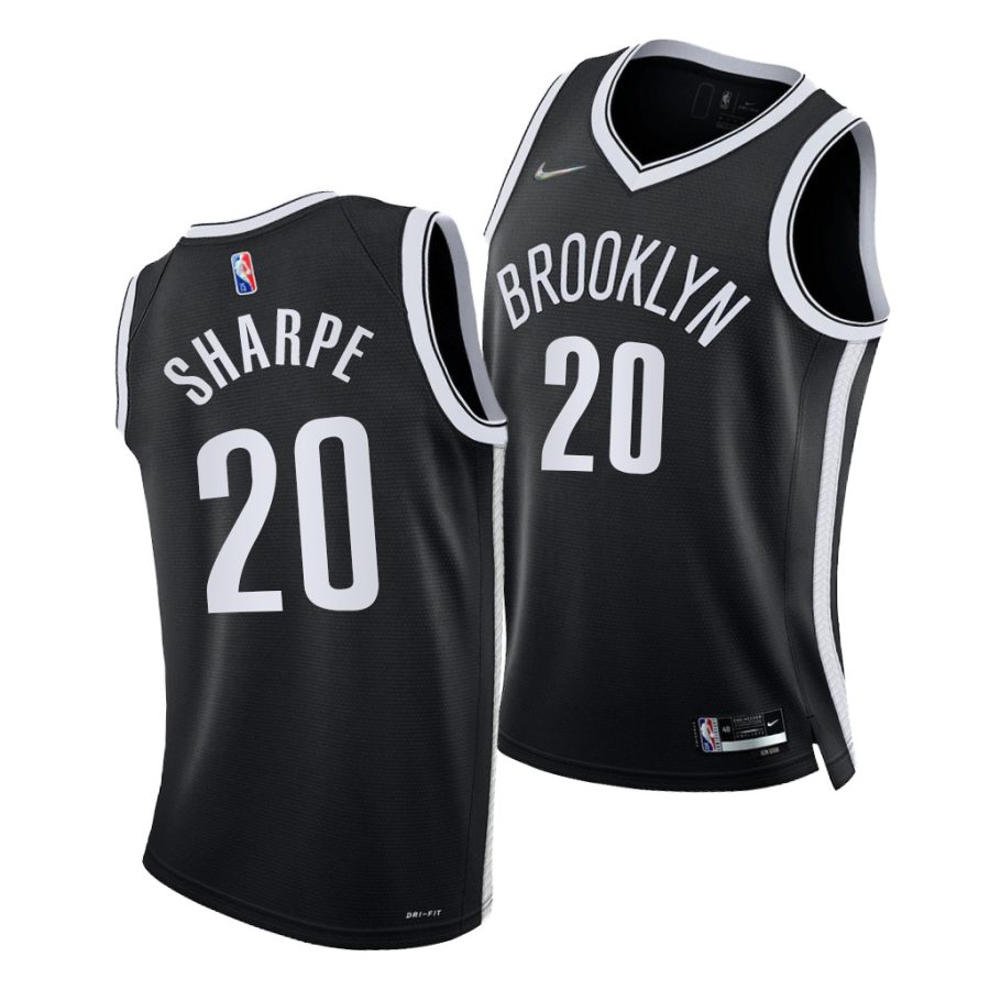 dayron sharpe nets diamond 75th season black icon edition 2021 22 jersey