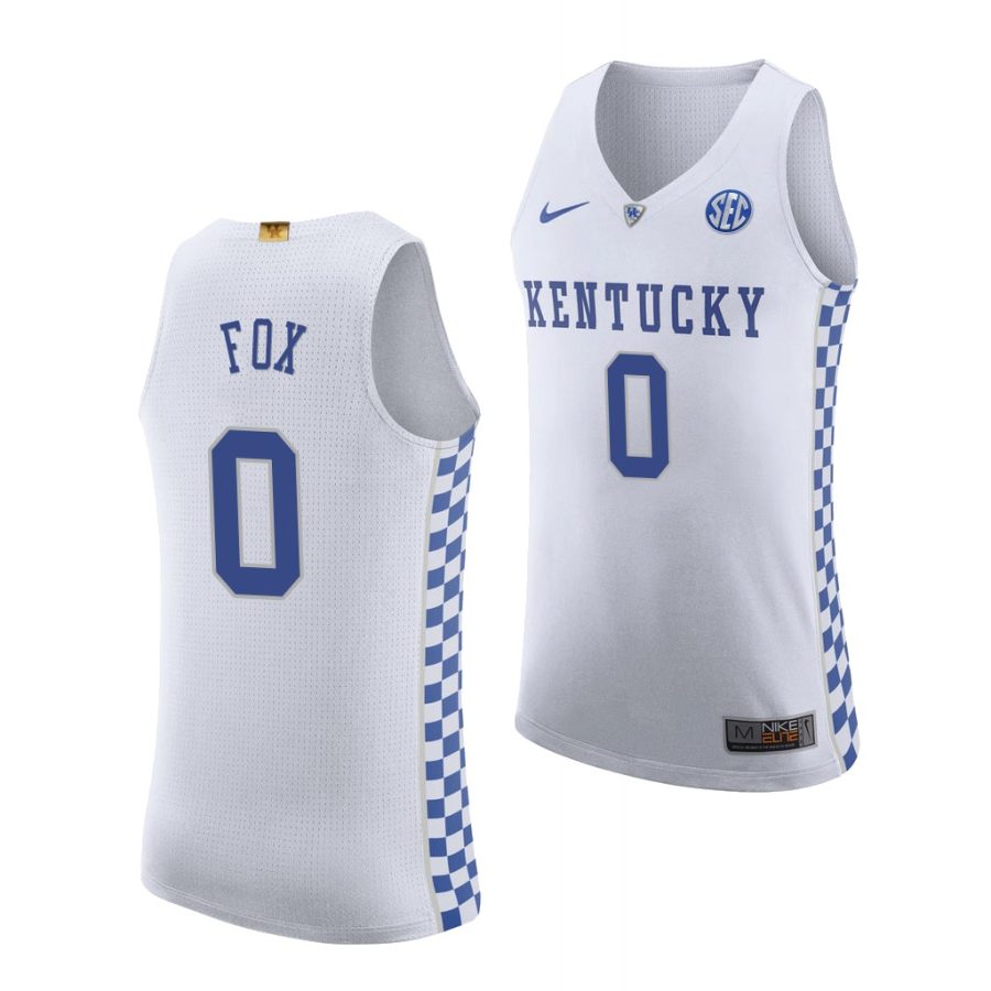 de'aaron fox white authentic men's jersey 0