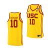 demar derozan yellow 2021 march madness sweet 16 men's jersey