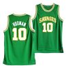 dennis rodman green college basketball oklahoma savages jersey