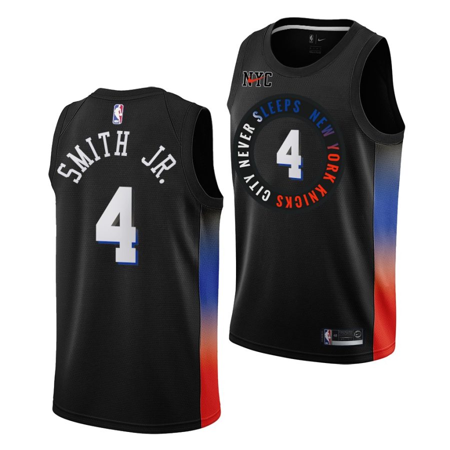 dennis smith jr. knicks city 2020 nba draft 2020 21 black jersey