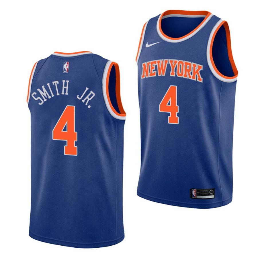 dennis smith jr. knicks icon 2020 nba draft 2020 21 blue jersey