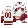 denver pioneers custom 2022 college hockey white free hat jersey