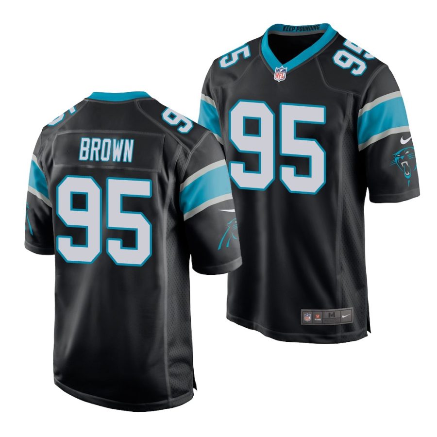 derrick brown black 2020 nfl draft men's jersey 0