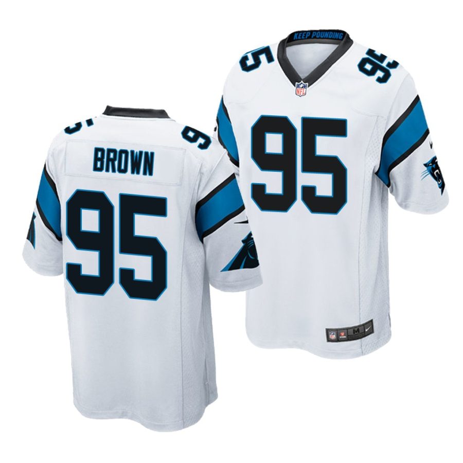 derrick brown white 2020 nfl draft men's jersey 0