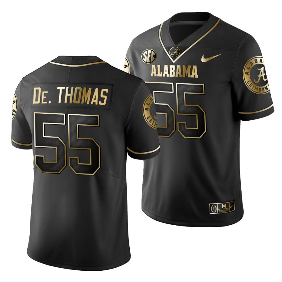 derrick thomas black golden edition men's jersey