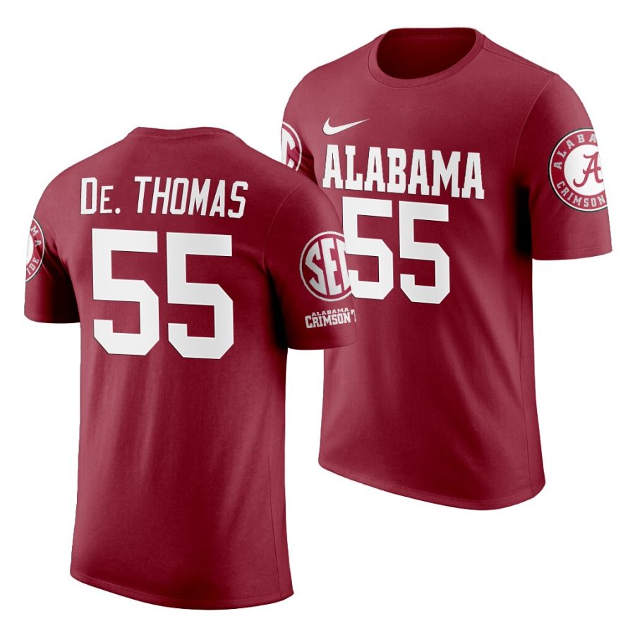 derrick thomas crimson name and number ncaa football jersey