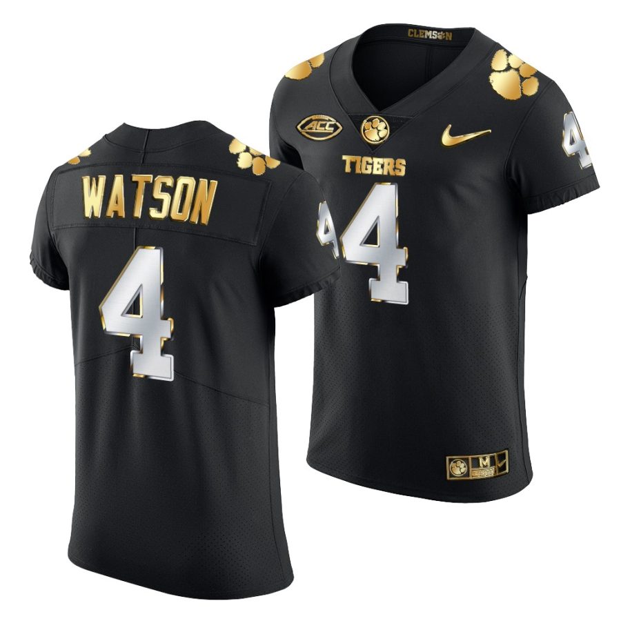 deshaun watson black golden edition clemson tigers jersey