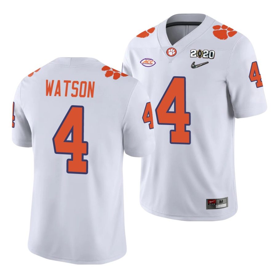 deshaun watson white college football men's jersey