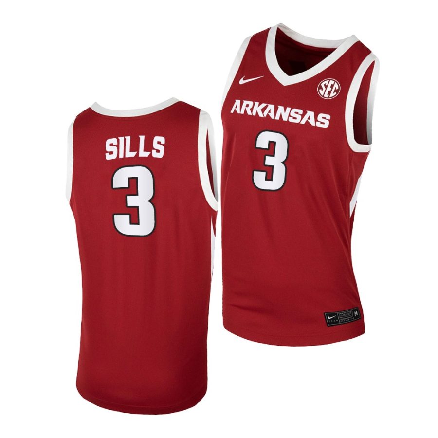 desi sills cardinal away arkansas razorbacks jersey