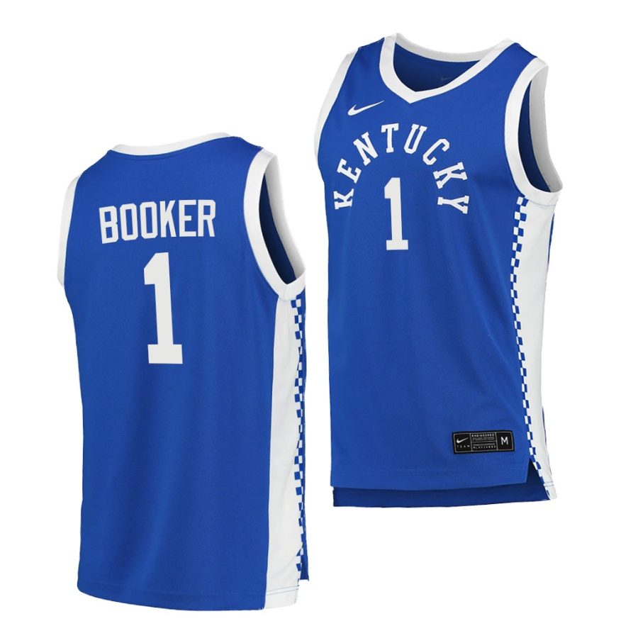 devin booker blue college basketball men jersey