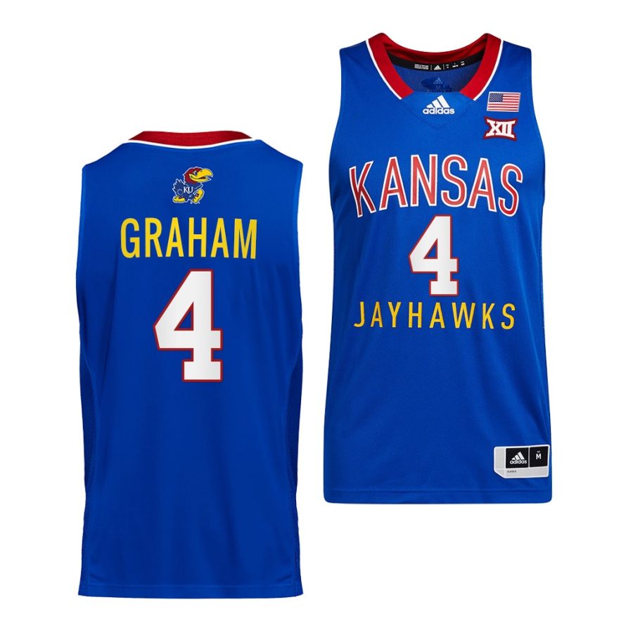 devonte' graham royal college basketball throwback jersey