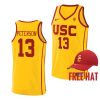 drew peterson usc trojans yellow 2021 22college basketball home jersey