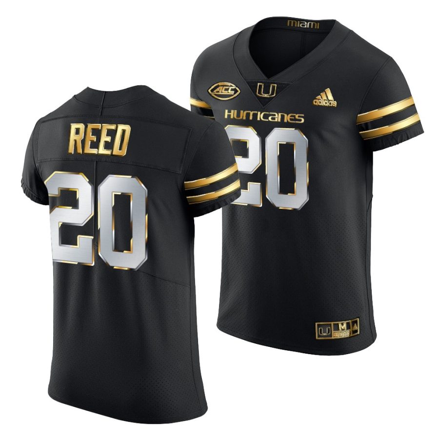 ed reed black golden edition miami hurricanes jersey