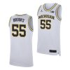 eli brooks white replica michigan wolverines jersey