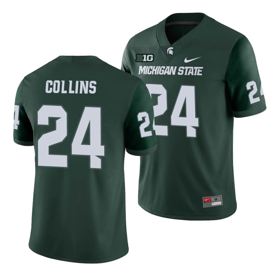 elijah collins green college football michigan state spartans jersey