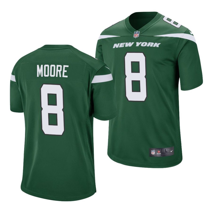 elijah moore jets 2021 nfl draft game men's green jersey