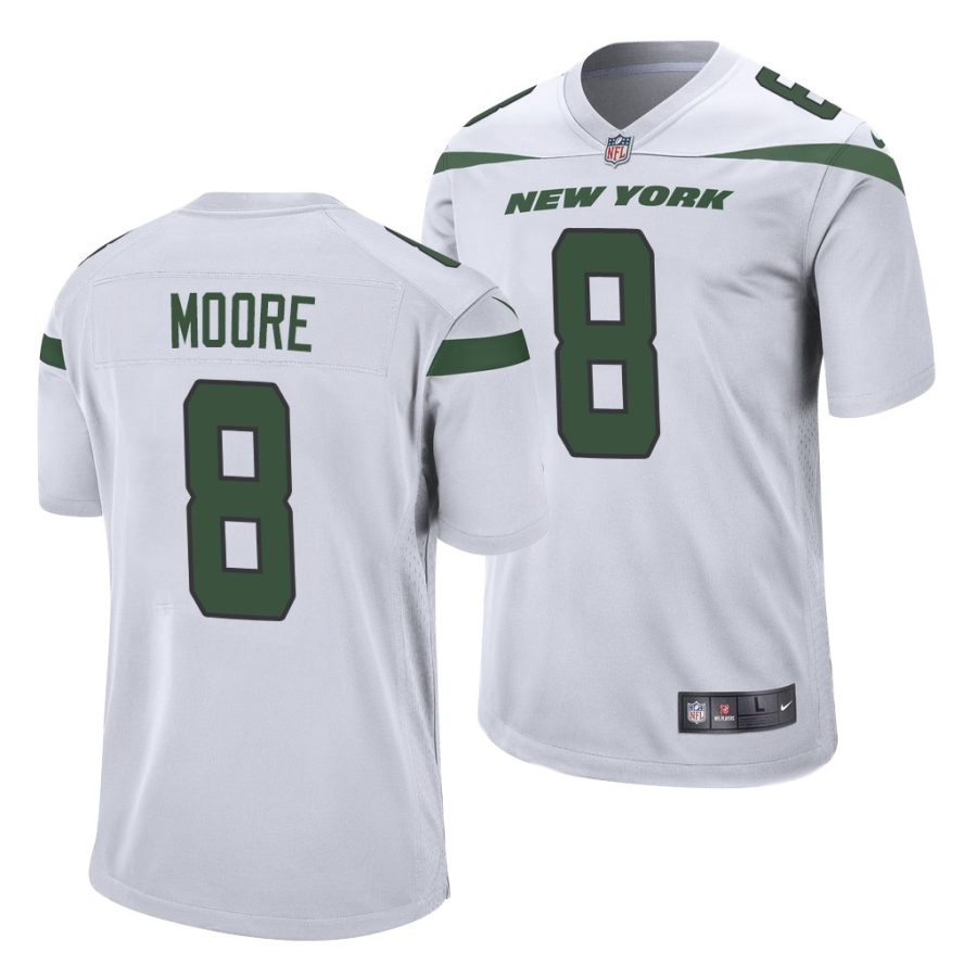 elijah moore jets 2021 nfl draft game men's white jersey