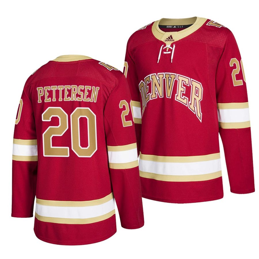 emilio pettersen nhl college hockey red road jersey