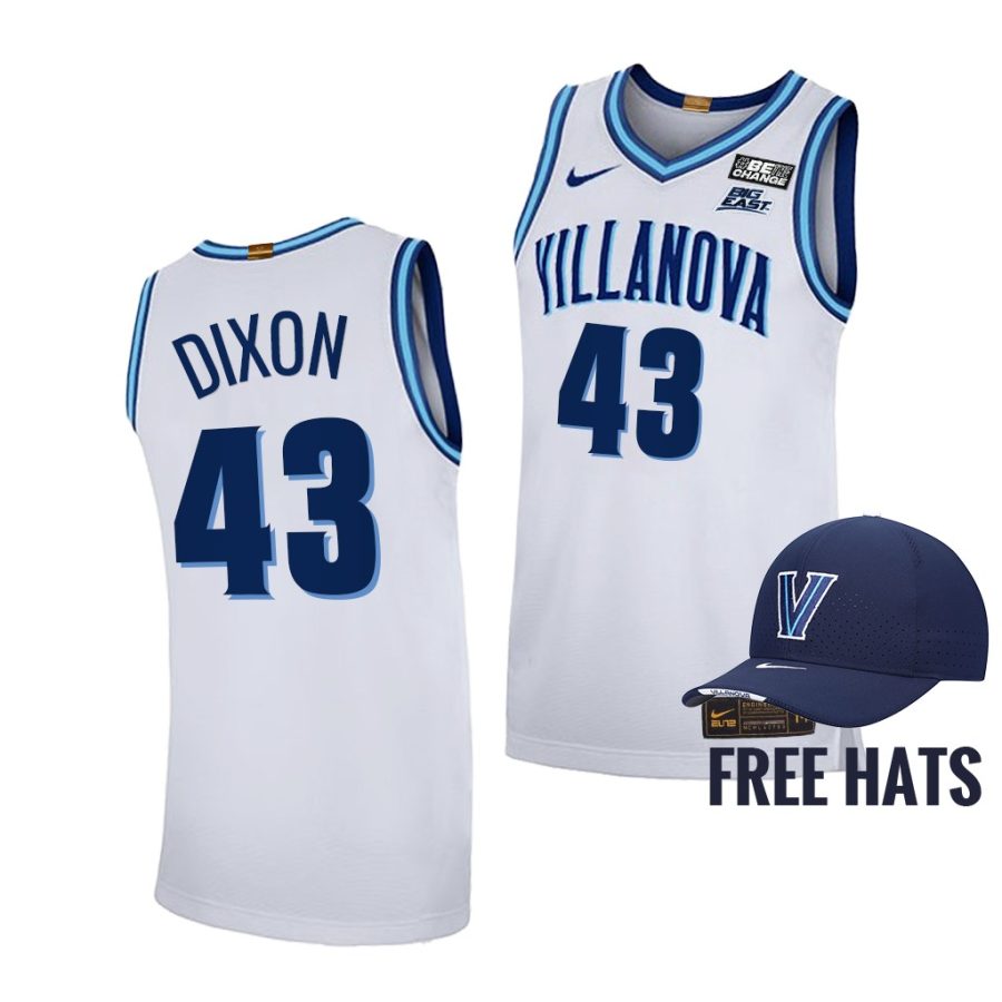 eric dixon villanova wildcats white 2021 22home elite basketball jersey