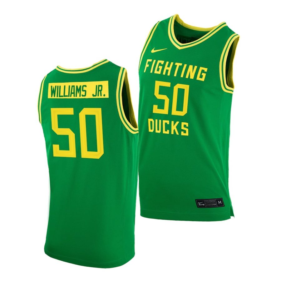 eric williams jr. green college basketball oregon ducks jersey