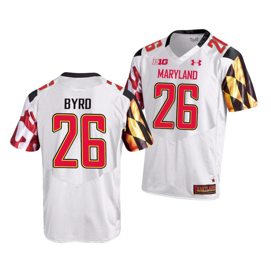 erwin byrd white college football maryland terrapins jersey