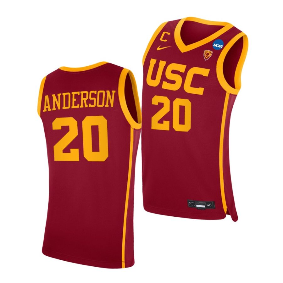 ethan anderson cardinal 2021 march madness sweet 16 usc trojans jersey