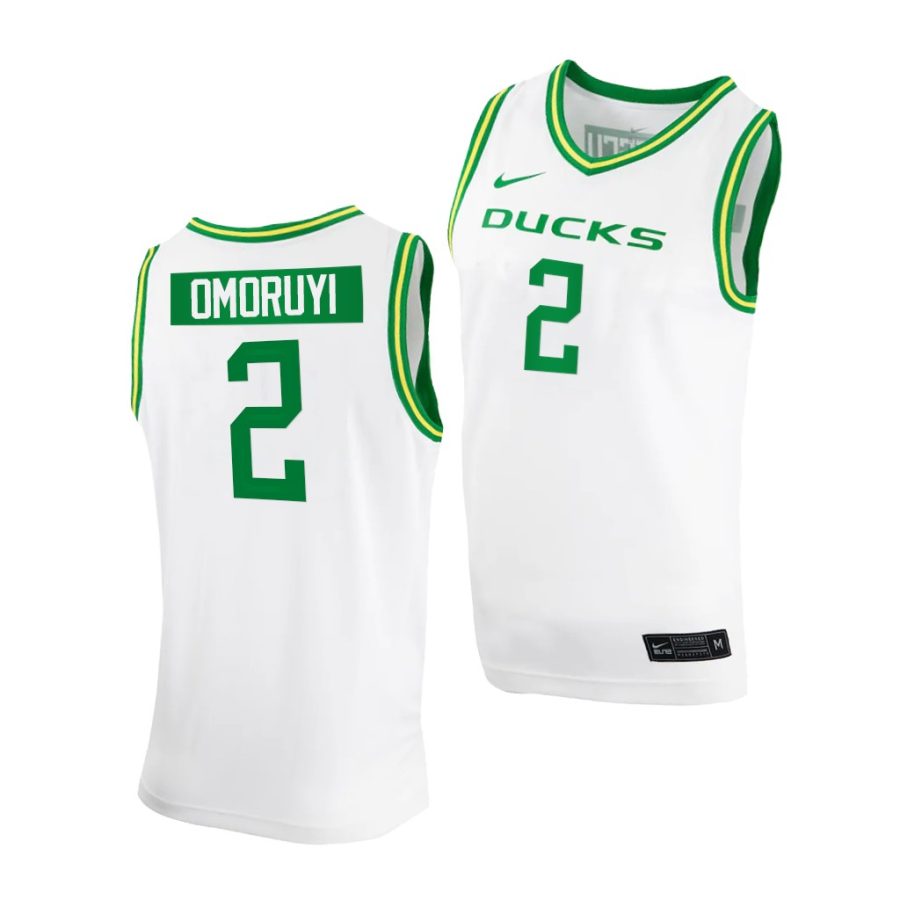 eugene omoruyi white college basketball oregon ducks jersey