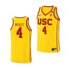 evan mobley yellow 2021 march madness sweet 16 usc trojans jersey