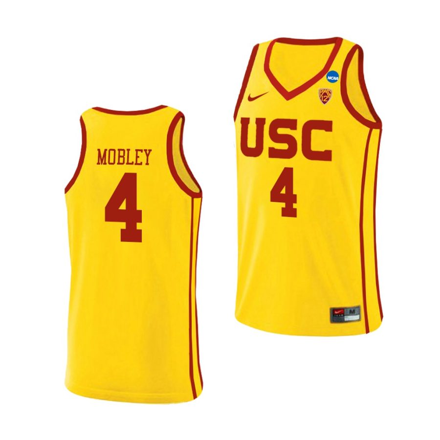 evan mobley yellow 2021 march madness sweet 16 usc trojans jersey