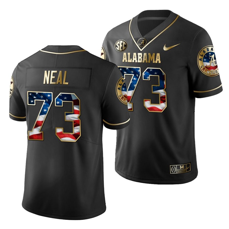 evan neal black stars and stripes men's jersey