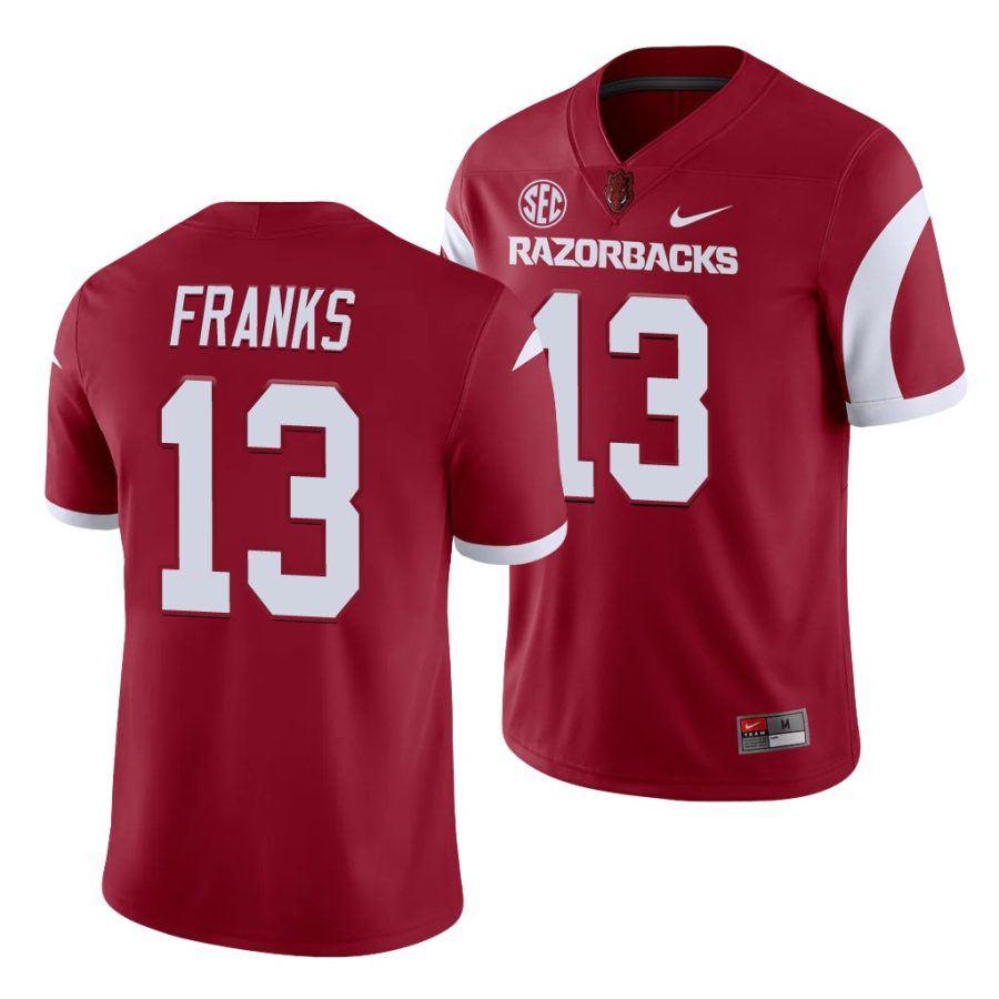 feleipe franks cardinal college football arkansas razorbacks jersey 0